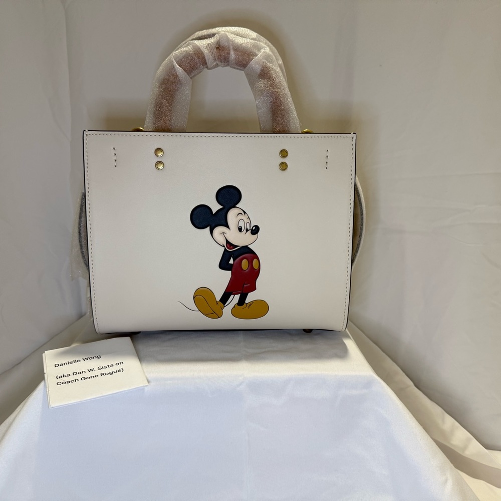 BNWT Disney X Coach Rogue Bag 25 With Mickey Mouse